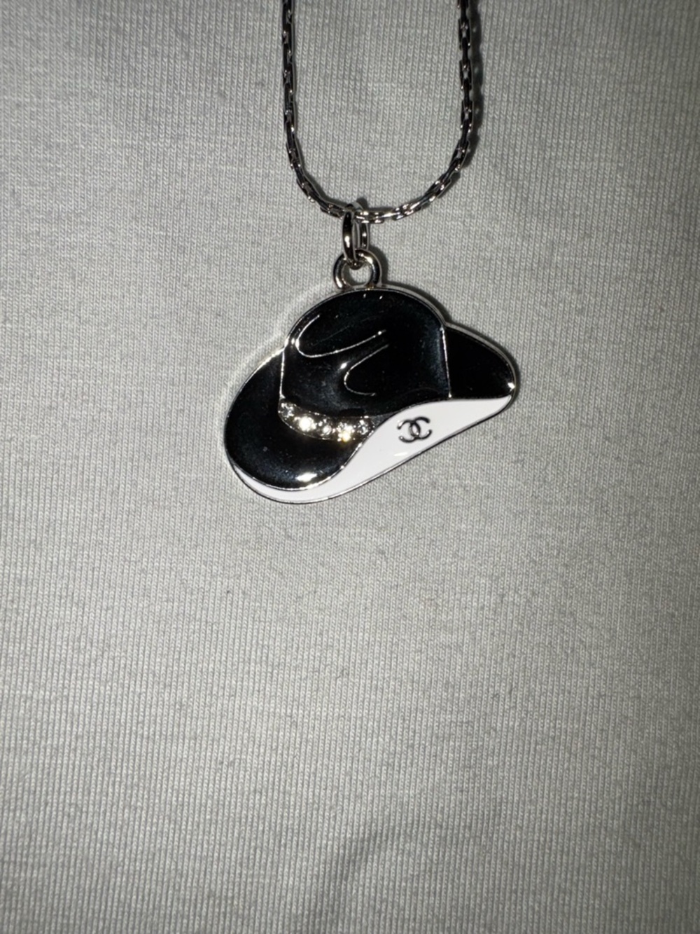 Chanel Cowboy Hat Pendant Necklace